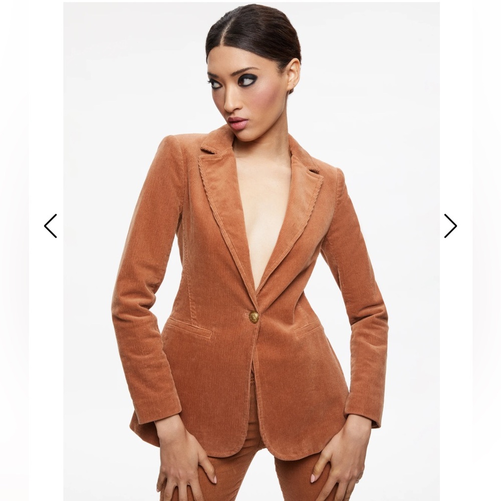 Alice + Olivia Denim Corduroy Macey Blazer - Picture 13 of 13